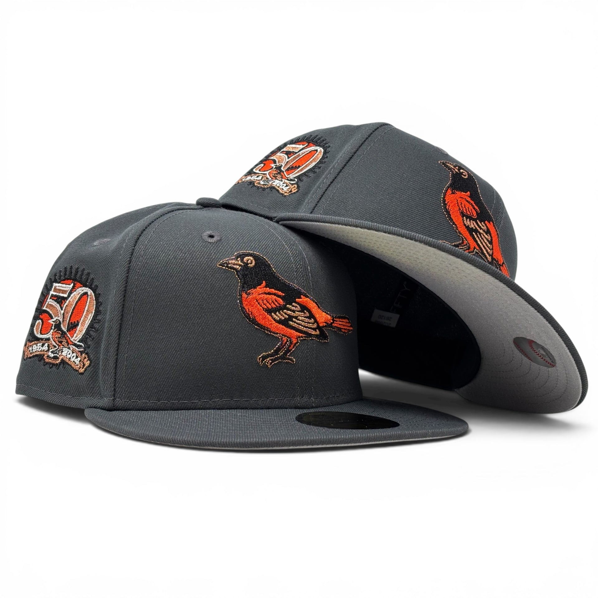 Baltimore Orioles 50th Anniversary 59Fifty New Era Fitted Hats-Dark Gray