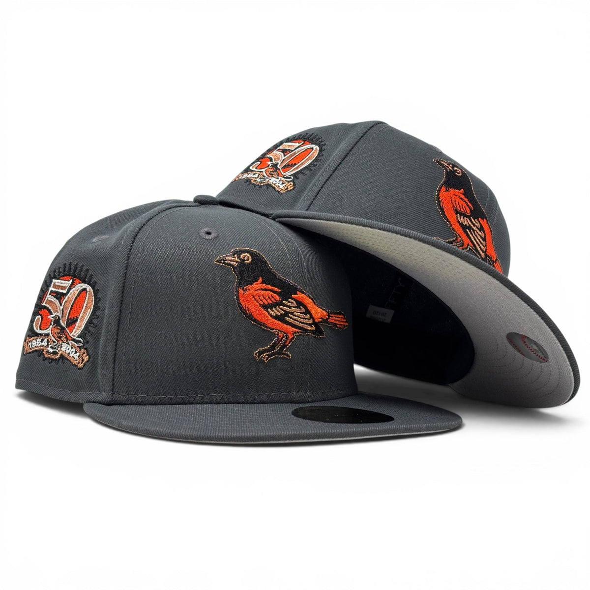 Baltimore Orioles 50th Anniversary 59Fifty New Era Fitted Hats-Dark Gray