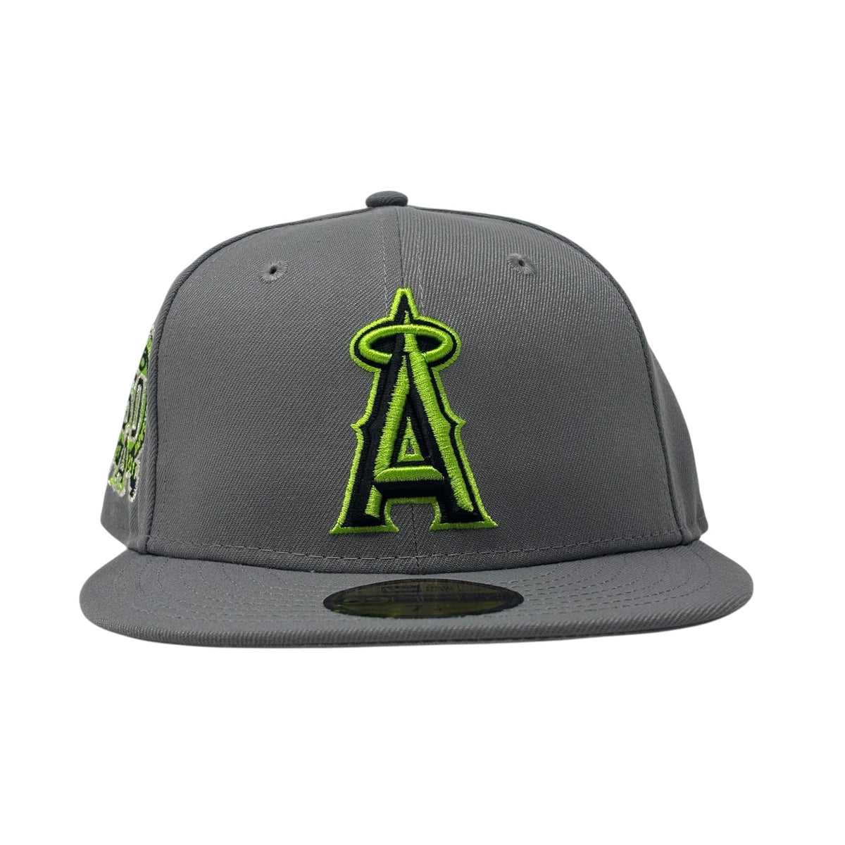 Los Angeles Angels 50th Anniversary Fitted Hat-Gray Lime