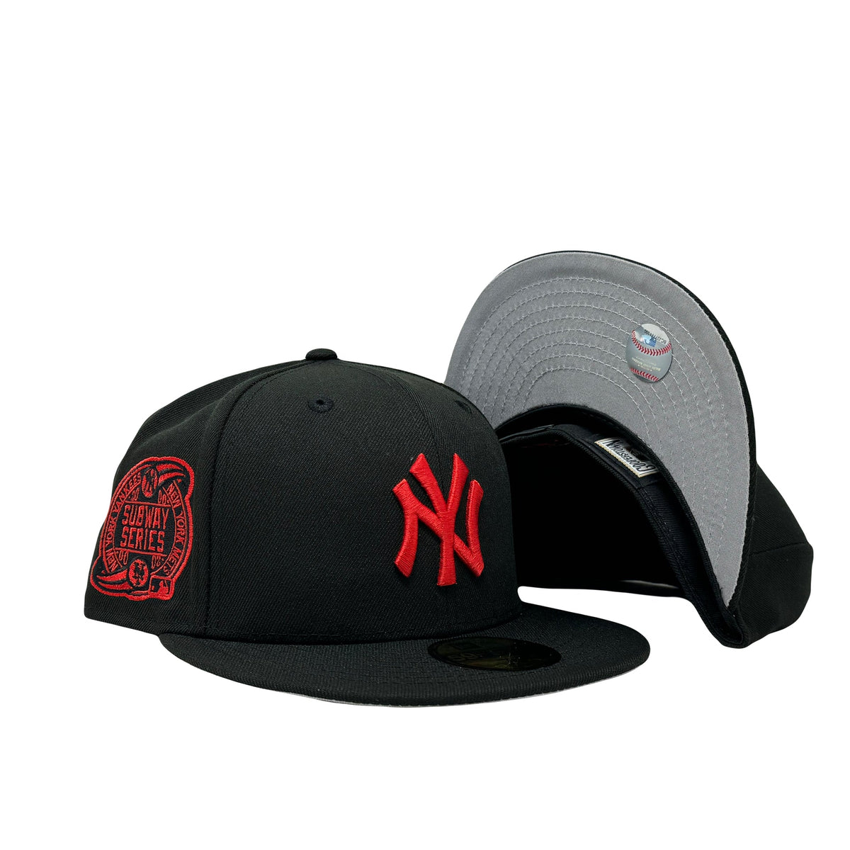 New York Yankees Subway Series Black Gray Brim 5950 New Era Fitted Hat