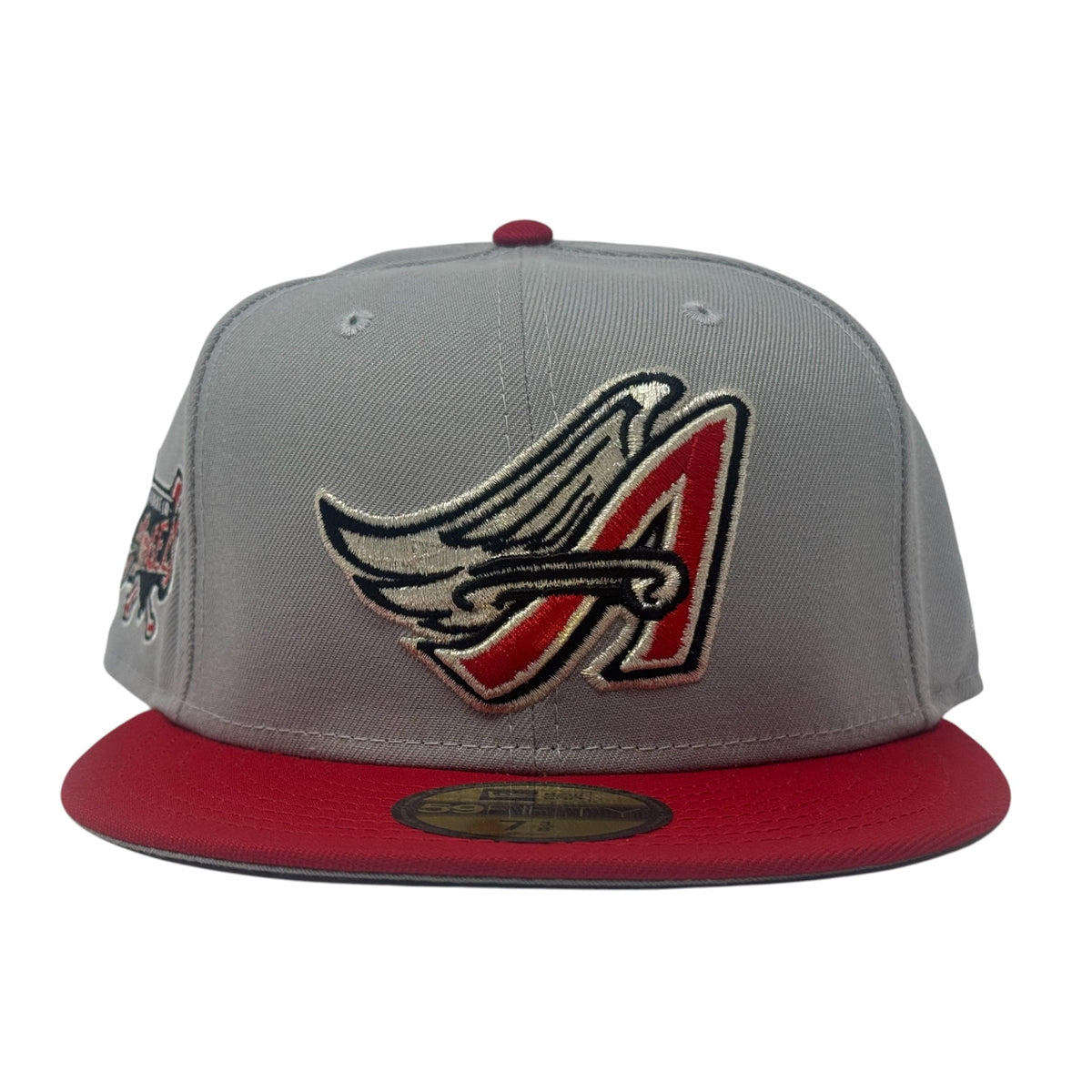 Los Angeles Angels 59Fifty New Era Fitted Hats-Gray Red