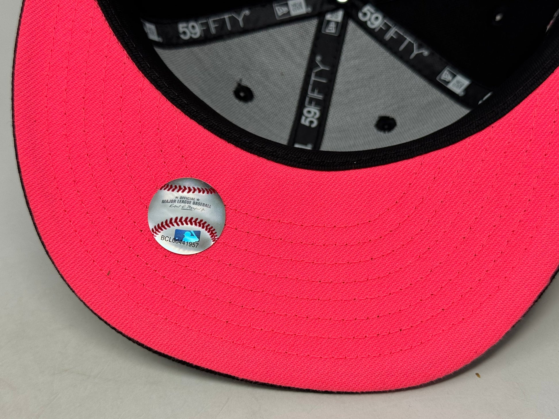 Toronto Blue Jays 1993 World Series Fusion Pink Brim Fitted Hats-Black