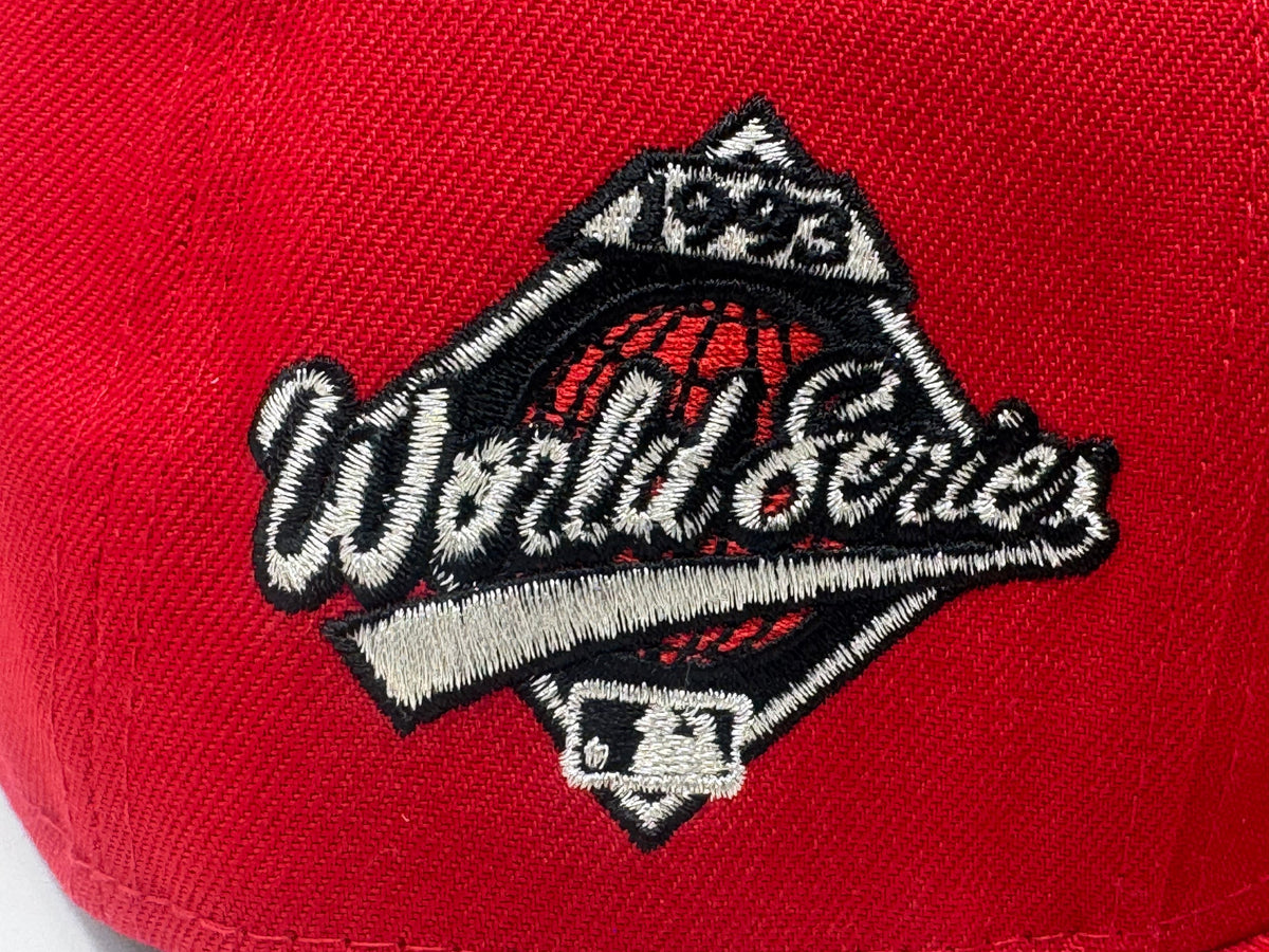 Toronto Blue Jays 1993 World Series Fitted Hats-Red