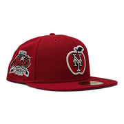New York Mets 40th Anniversary Gray Brim New Era Fitted Hat-Red