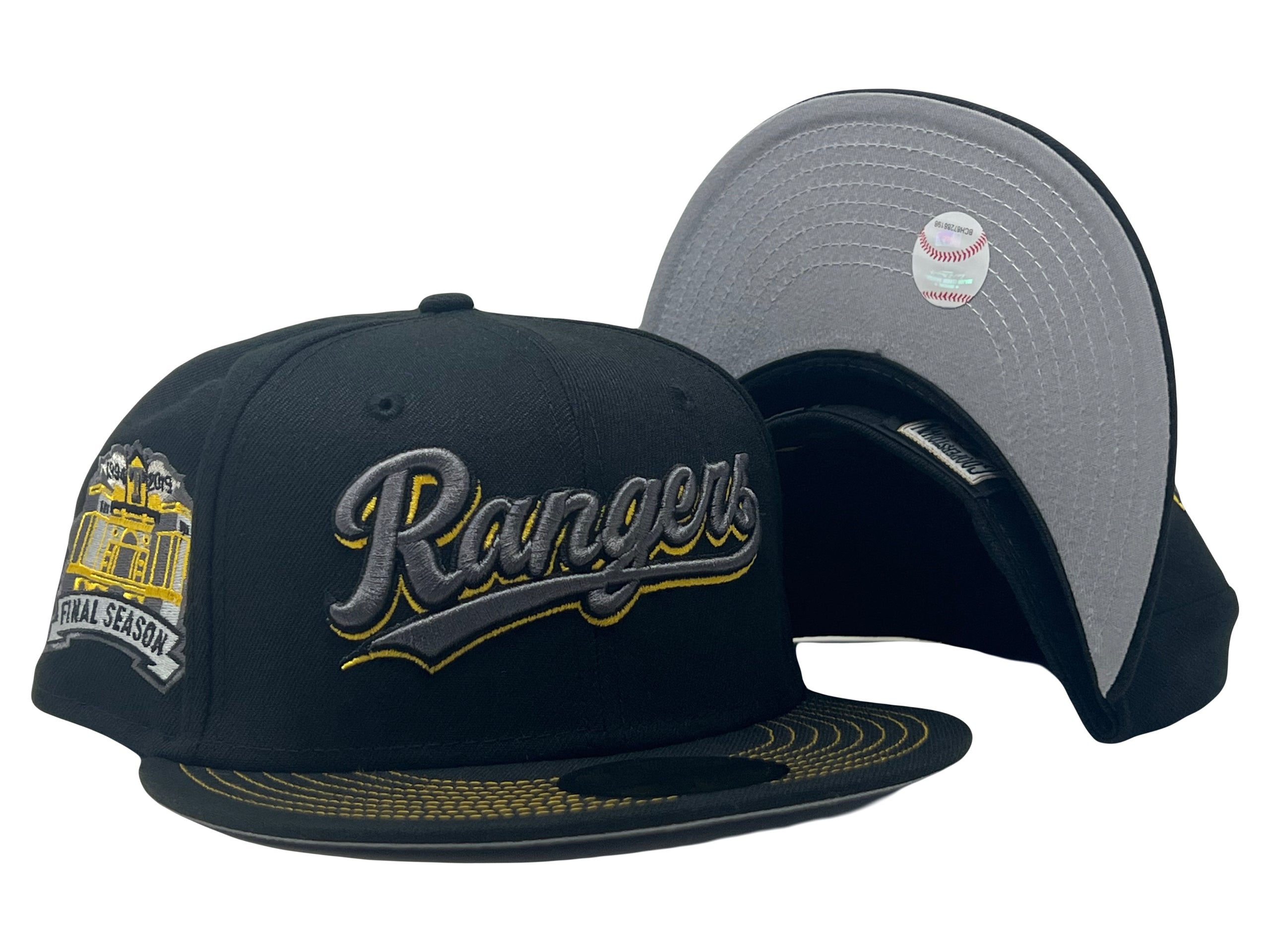 Texas Rangers 1994-2014 Final Season Globe Life Park "Visor Stitch" New Era Fitted Hat