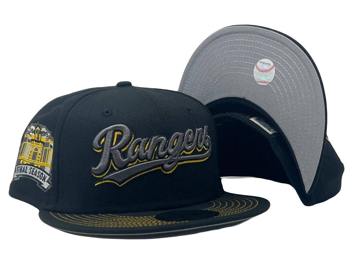 Texas Rangers 1994-2014 Final Season Globe Life Park "Visor Stitch" New Era Fitted Hat