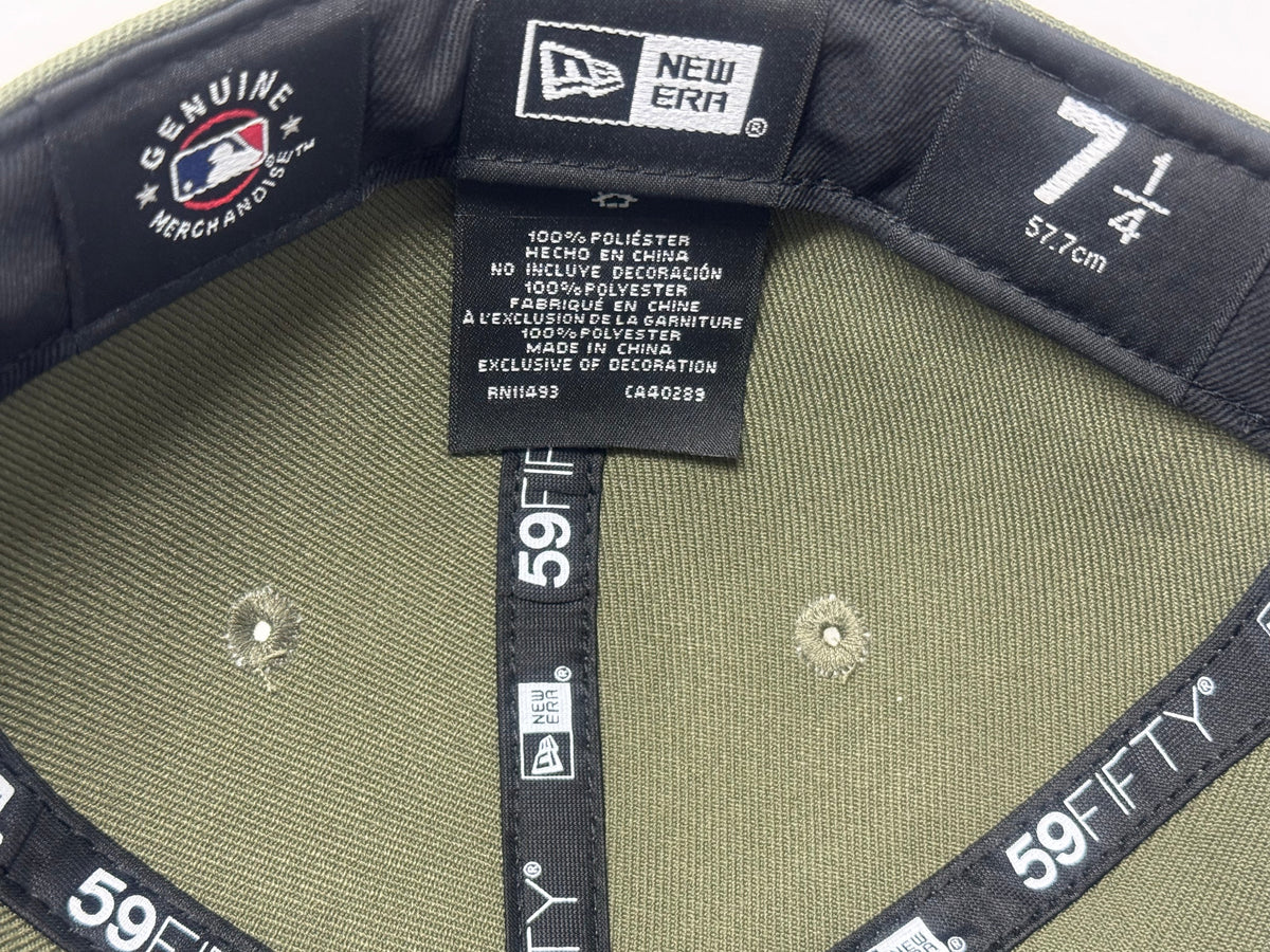 New York Yankees "Supercharged" Logo Fitted Hats-Olive