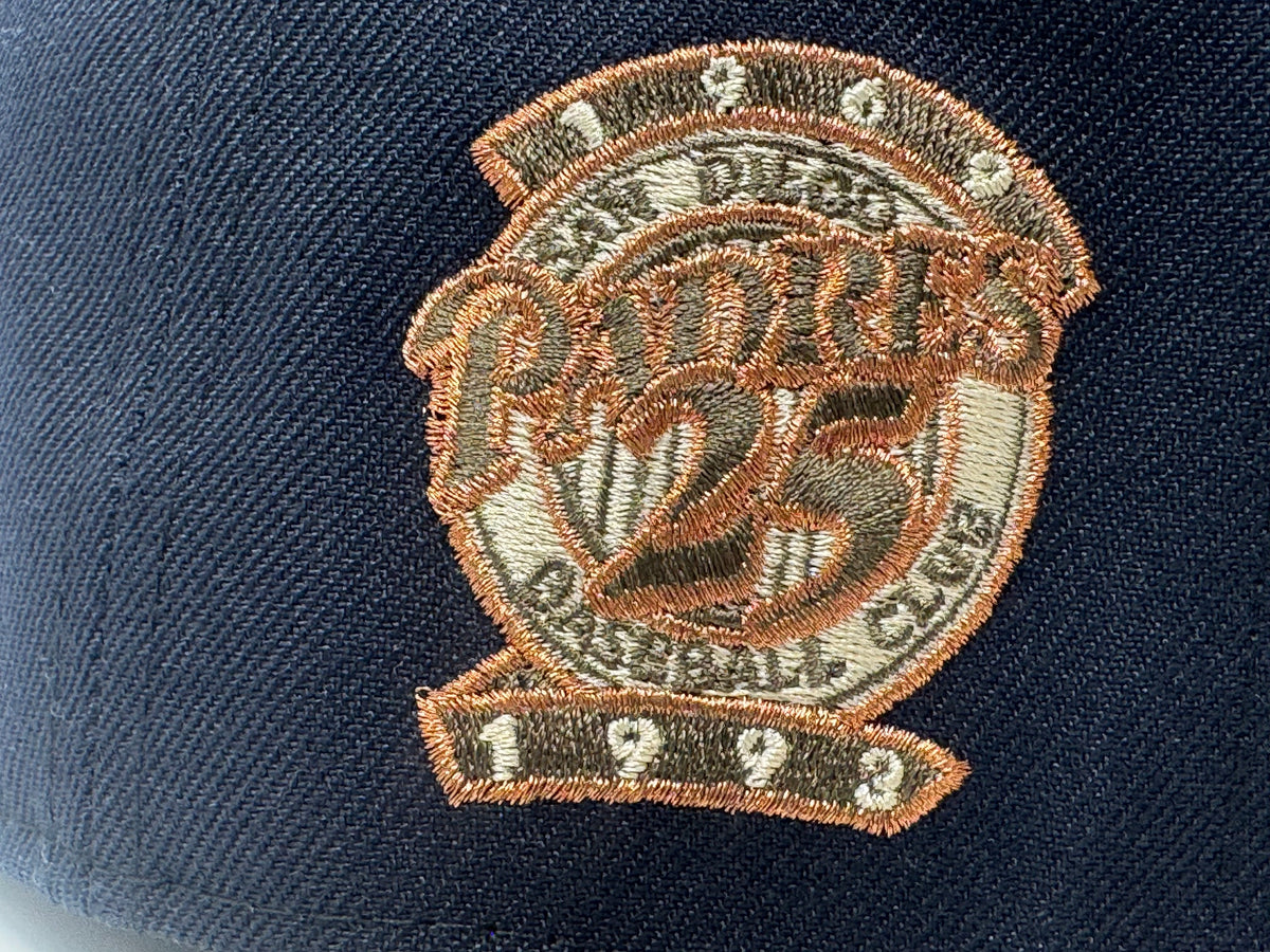 San Diego Padres 25th Anniversary New Era Fitted Hat-Navy Brown
