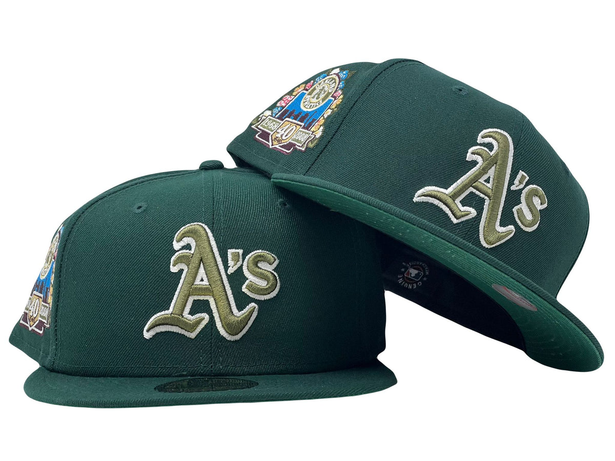 Oakland Athletics 40th Anniversary "Botanical Pack" 59Fifty New Era Fitted Hat