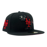New York Mets Cartoon 59FIFTY QNS  New Era  Fitted Hat -Black