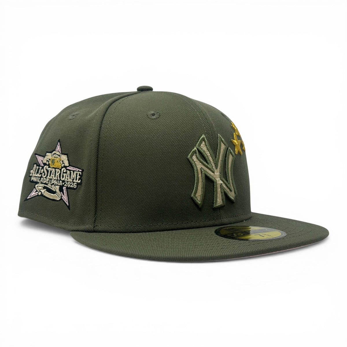 New York Yankees 2026 All Star Game "Star Pack" Pink Brim Fitted Hats-Olive
