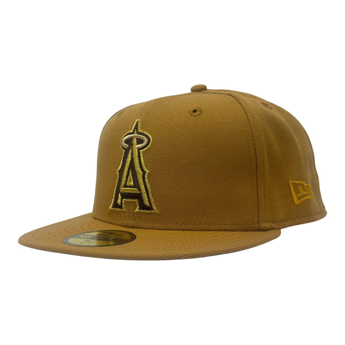 Los Angeles Angels 35th Anniversary Timberland Pack Fitted Hat-wheat