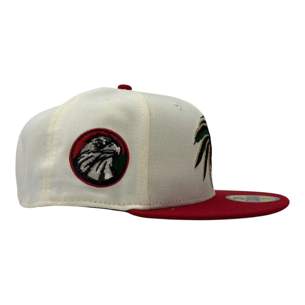 Aztec Skull Warriors New Era Fitted Hat-Chrome Red