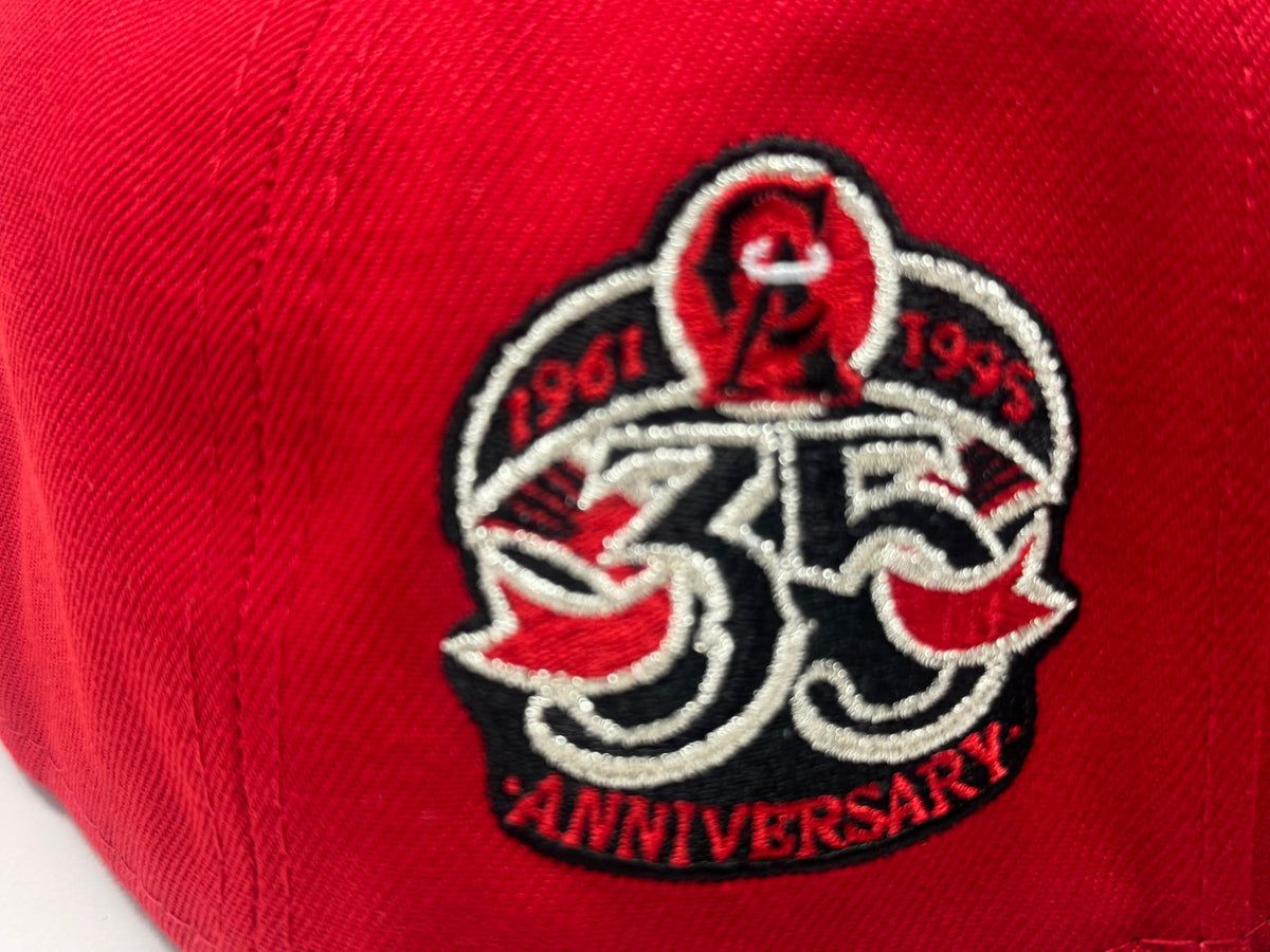 Los Angeles Angels 35th Anniversary Fitted Hat- Red Black