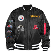 PITTSBURGH STEELERS  * Alpha Industries MA-1 black new era Bomber Jacket