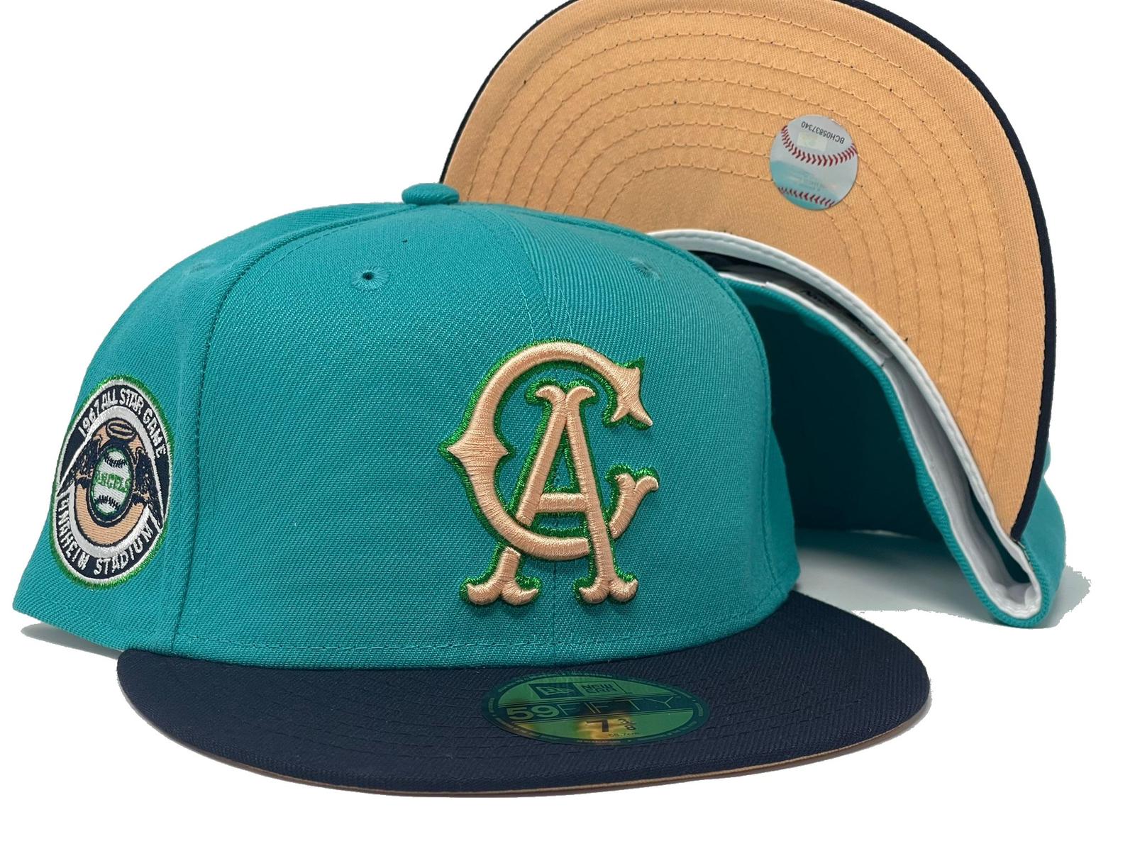 California Angels 1967 All Star Game Peach Brim New Era Fitted Hat