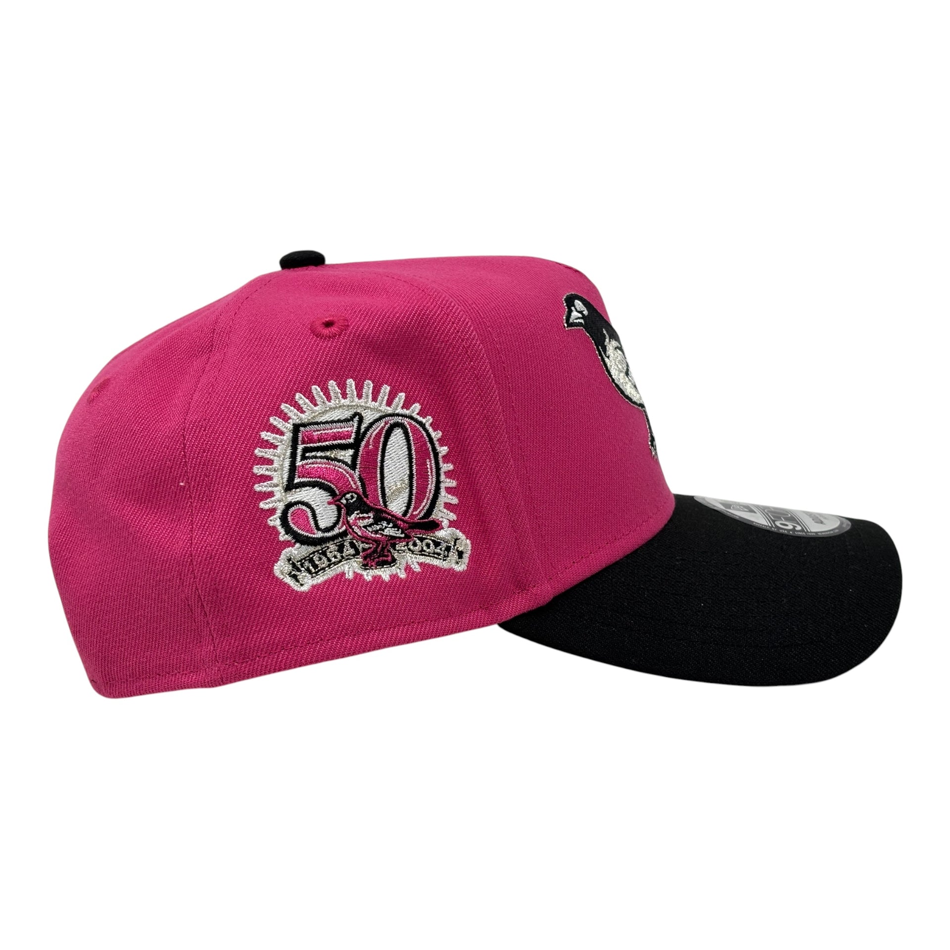 Baltimore Orioles 50th Anniversary pink 9Forty A Frame Snapback Hats