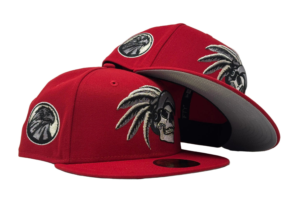 Aztec Skull Warriors New Era Fitted Hat-Black