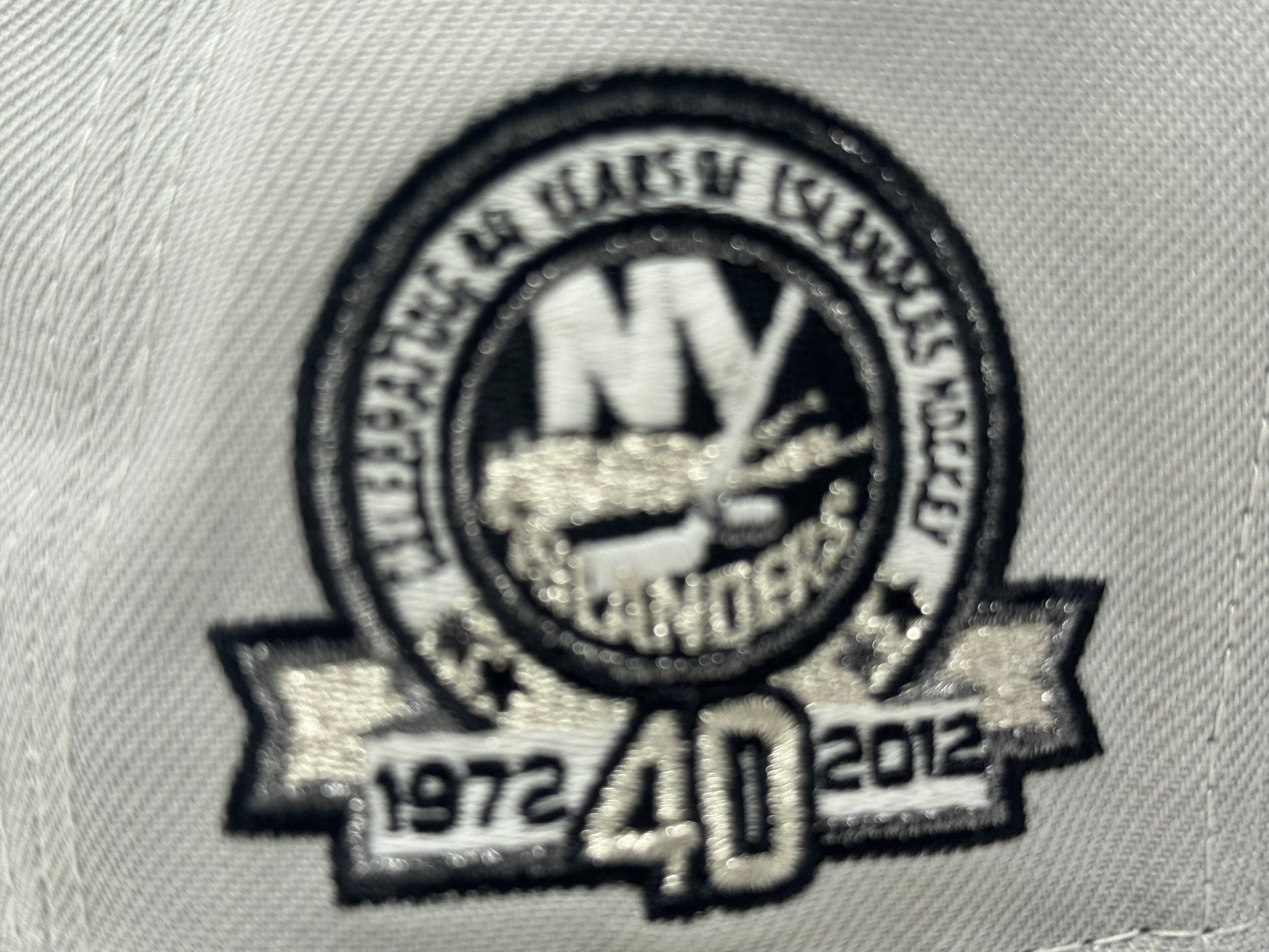 New York Islanders 40th Anniversary Fitted Hats- Gray