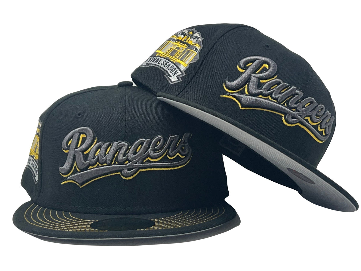 Texas Rangers 1994-2014 Final Season Globe Life Park "Visor Stitch" New Era Fitted Hat