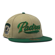 San Diego Padres Vegas Gold Kelly Green Visor 5950 New Era Fitted Hat