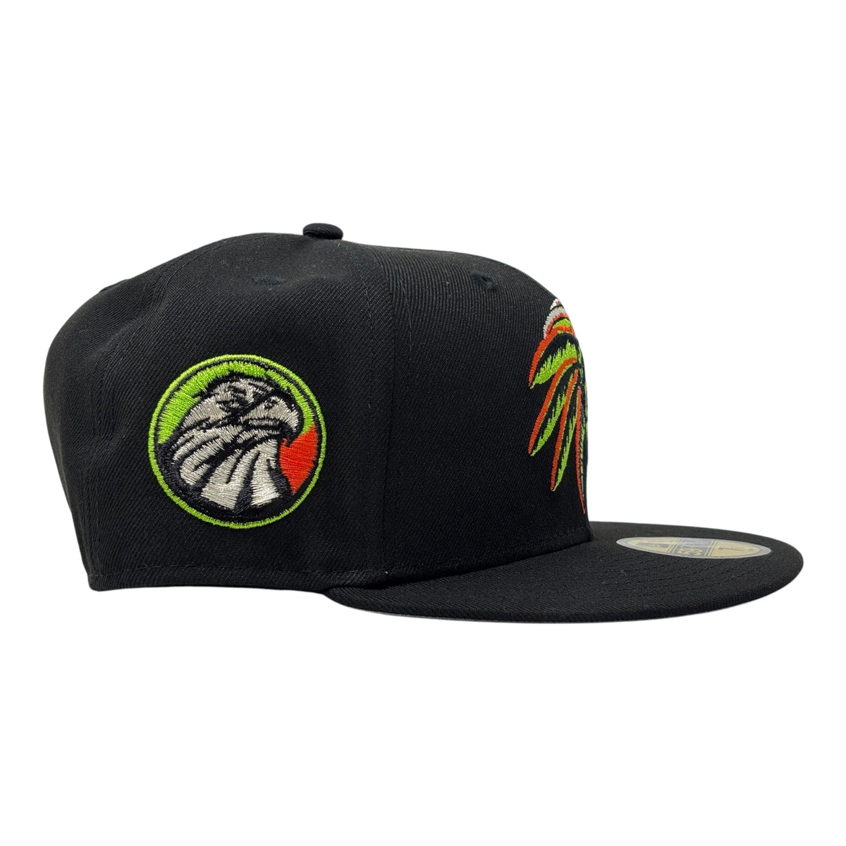 Aztec Skull Warriors New Era Fitted Hat-Black Lime