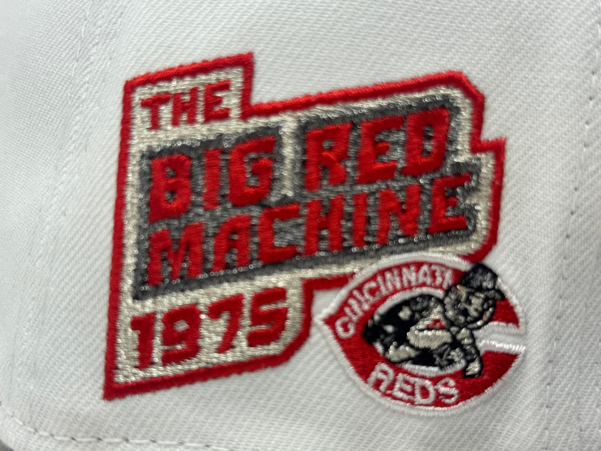 Cincinnati Reds 1975 World Series Fitted Hats-White Black