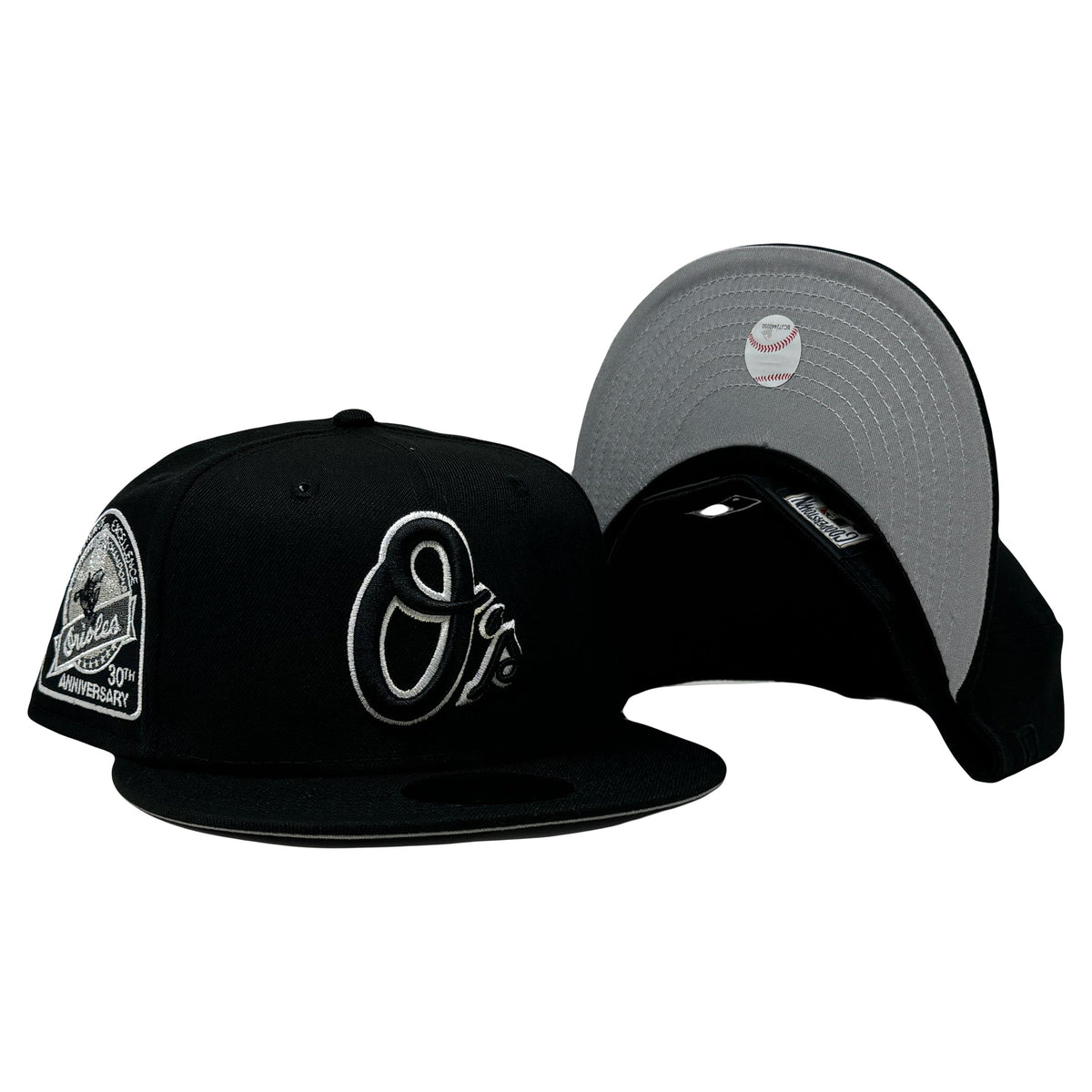 Baltimore Orioles 30th Anniversary Black and White pack 59Fifty New Era Fitted Hat