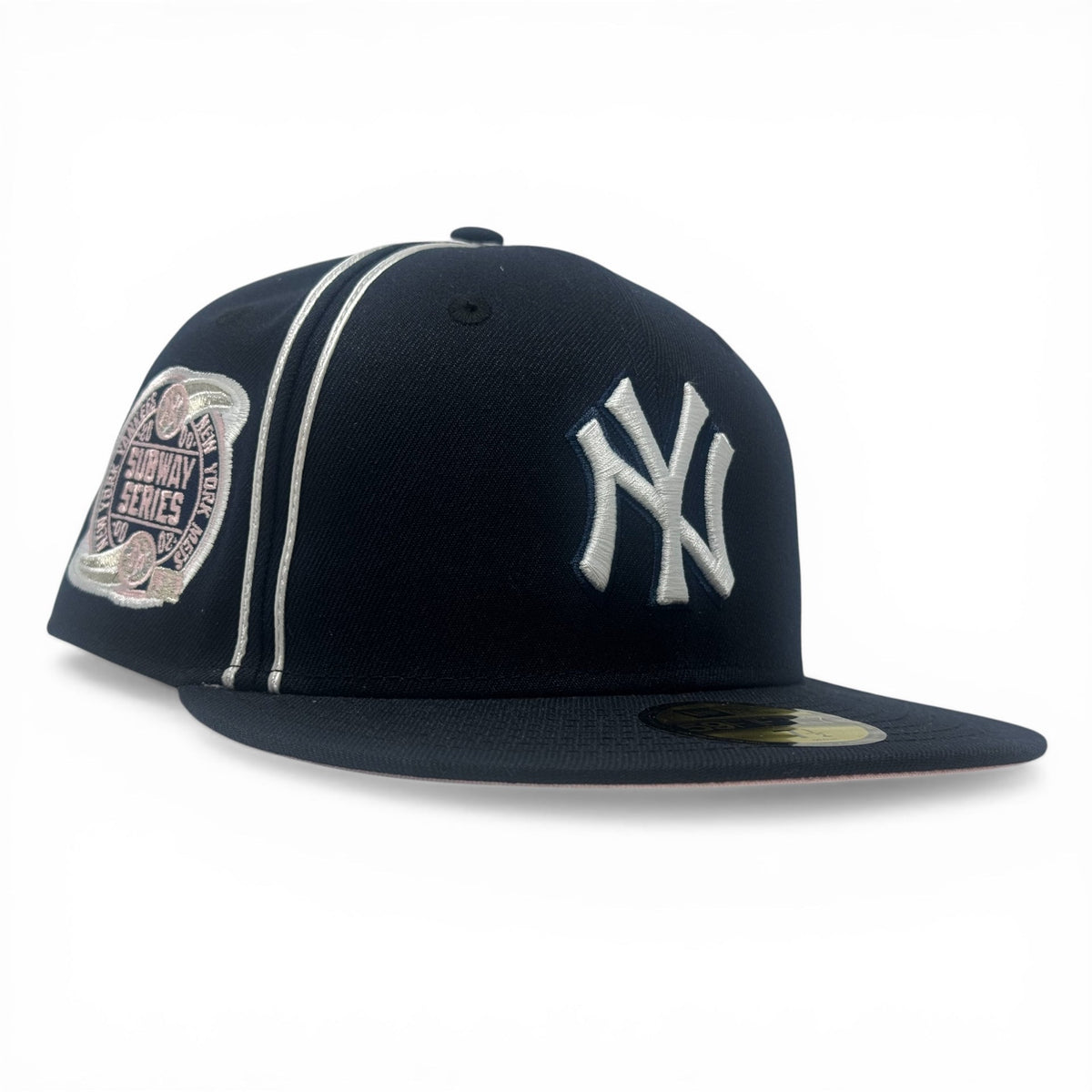 New York Yankees Subway Series "Double Piping" Fitted Hat-Navy