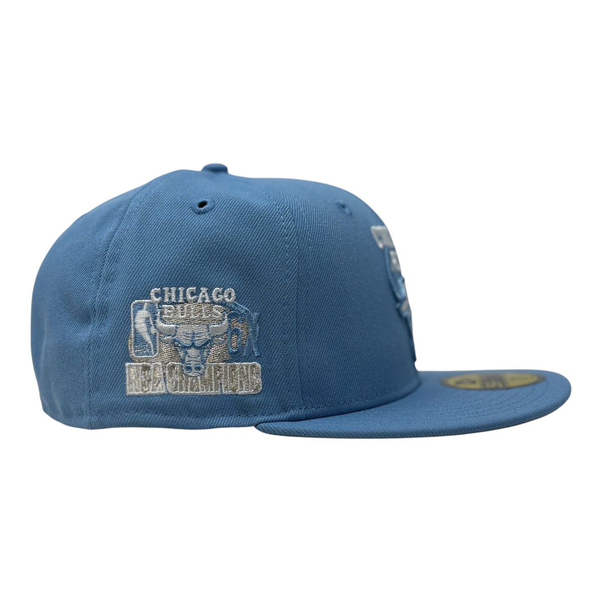 Chicago Bulls 6X NBA Champions Fitted Hat -Sky Blue