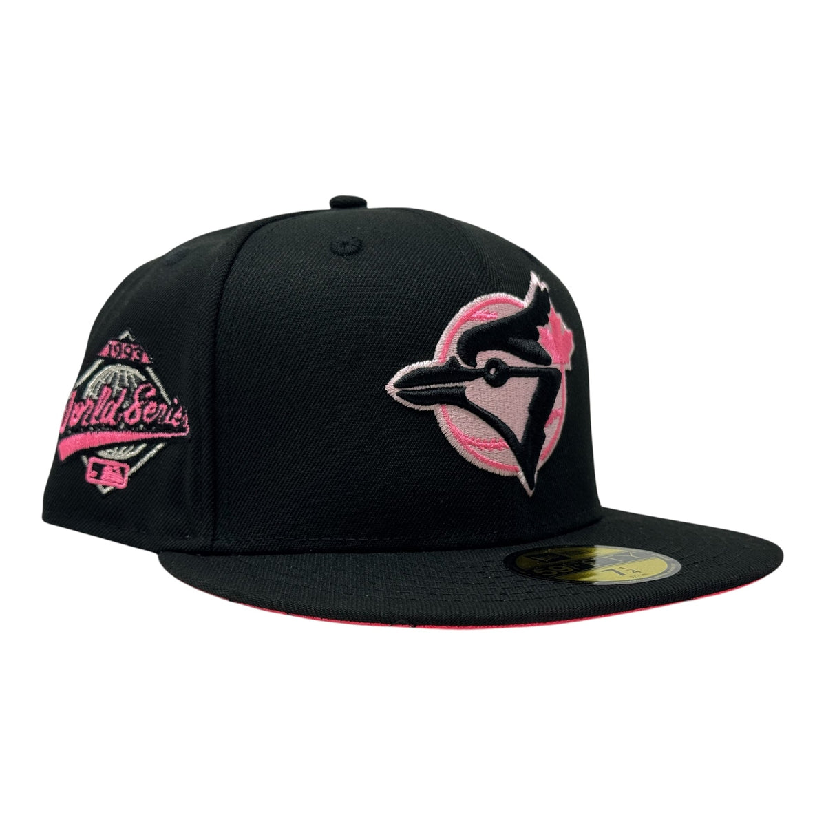 Toronto Blue Jays 1993 World Series Fusion Pink Brim Fitted Hats-Black