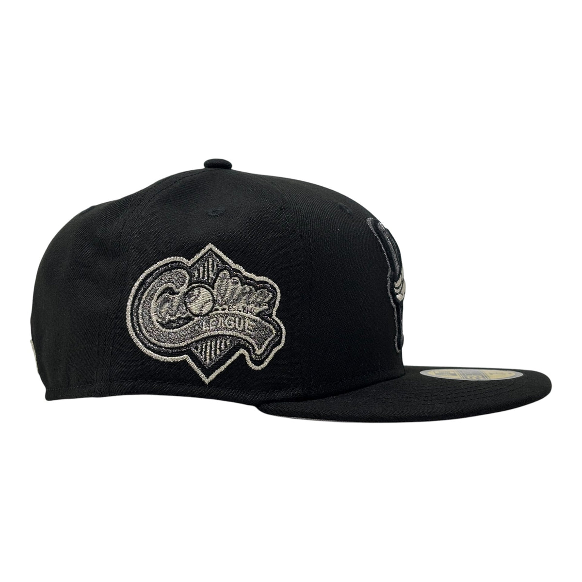 Kinston Indians Carolina League Minor League "Black Metallic" Pack Fitted hats