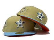 HOUSTON ASTROS 2011 WORLD SERIES "SUNRISE GRADIENT" ORANGE BRIM NEW ERA FITTED HAT