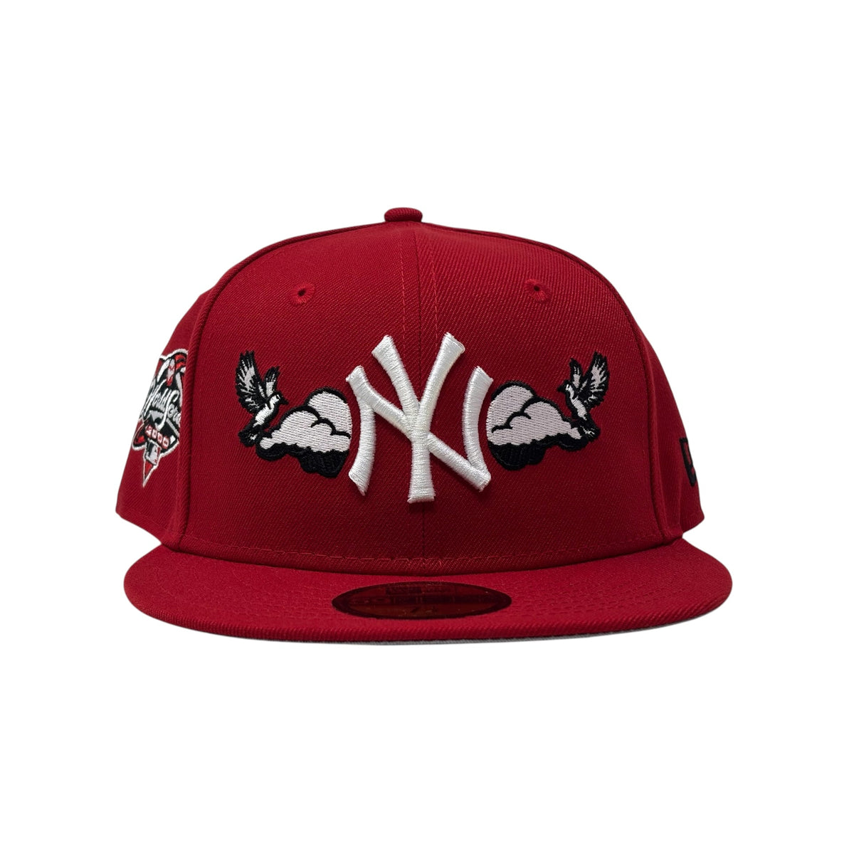 New York Yankees 2000 World Series "Bird in the Cloud" Fitted Hats-Red