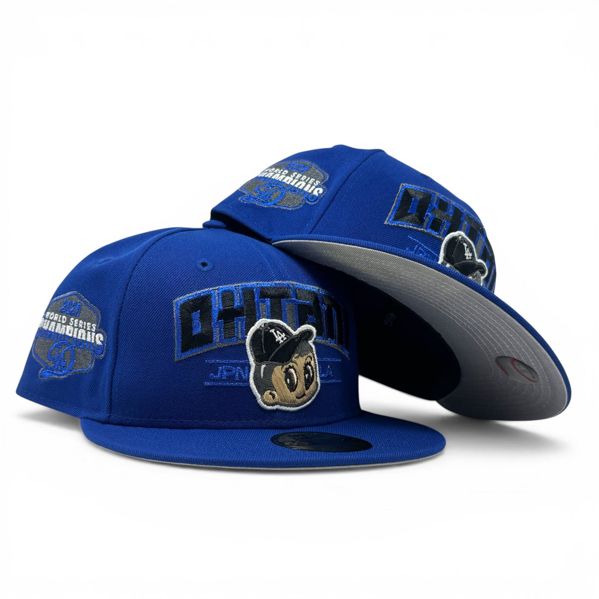 Los Angeles Dodgers 2025 World Series Champions Ohtani Fitted Hats-Royal
