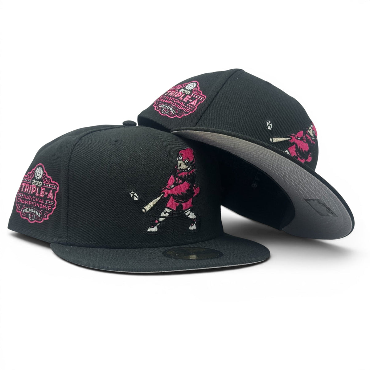 Memphis Red Birds Minor League New Era Fitted Hat-Black Lava