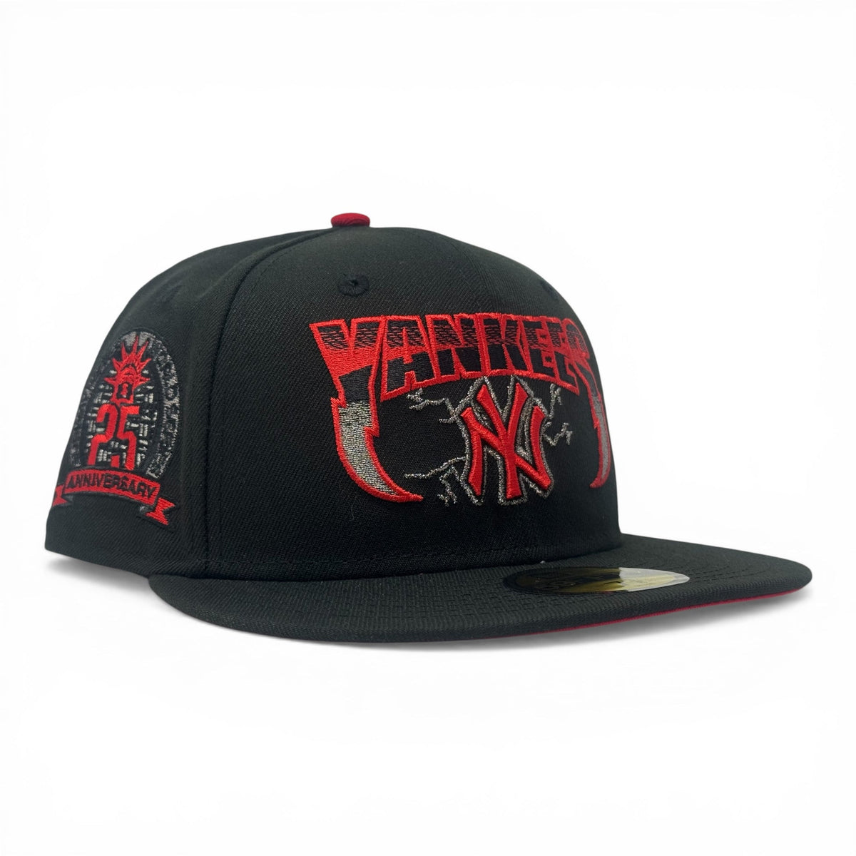New York Yankees Supercharged Logo Fitted Hats-black