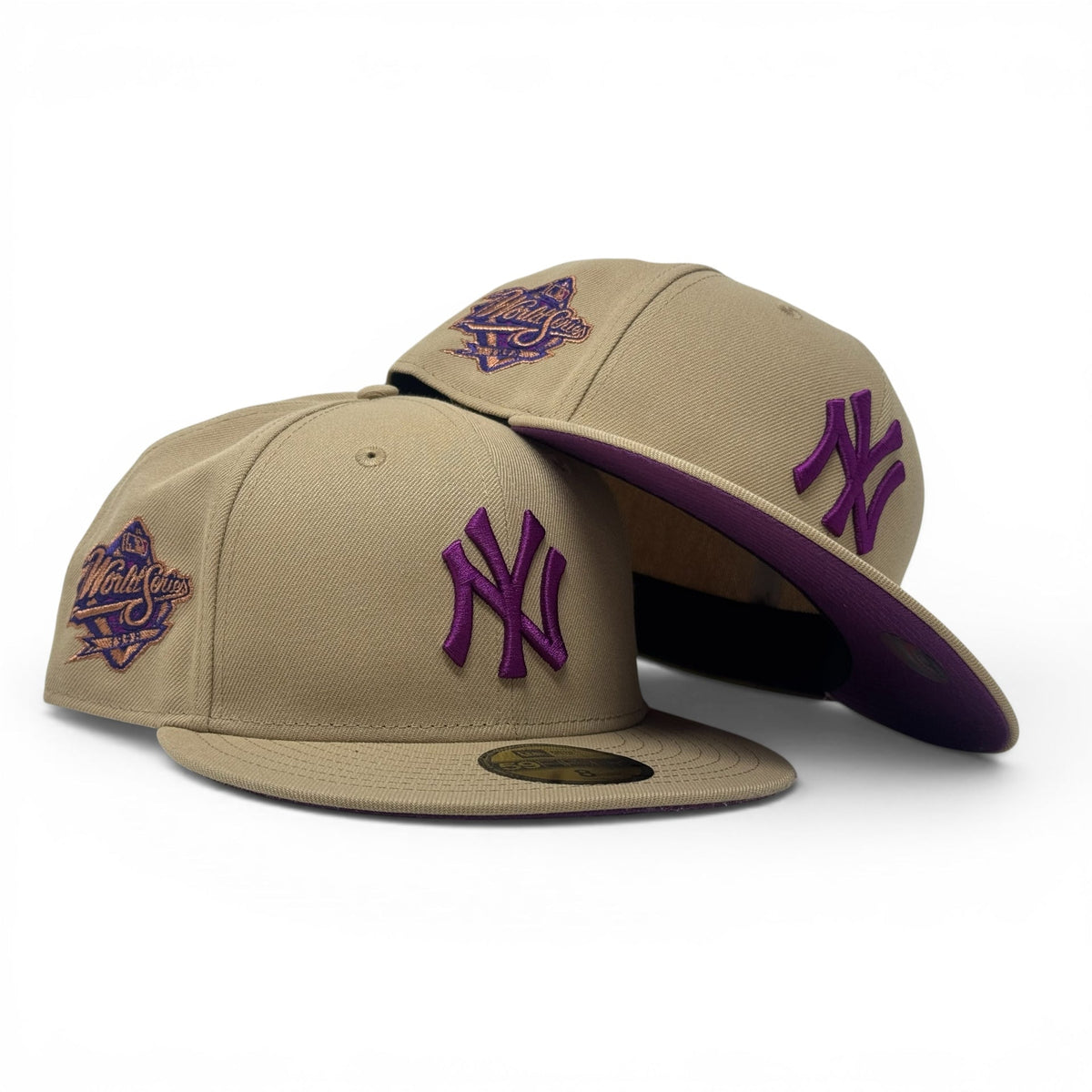 New York Yankees 1999 World Series New Era Fitted Hat-Camel
