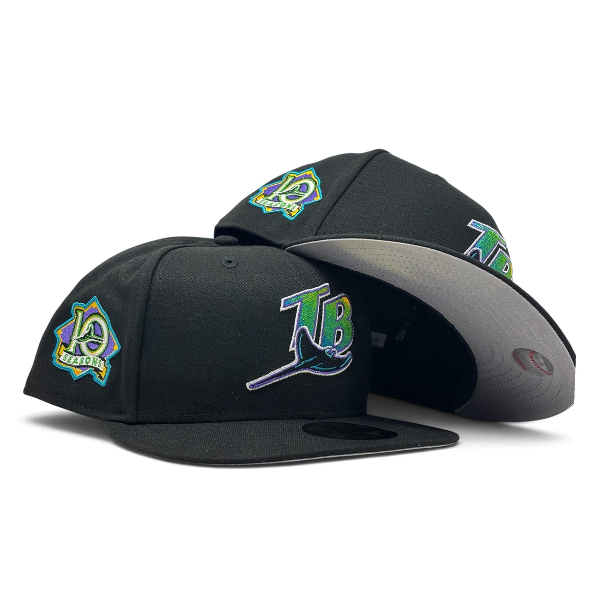 Tampa Bay Devil Rays 10th Seasons Classic New Era Fitted Hat-Black