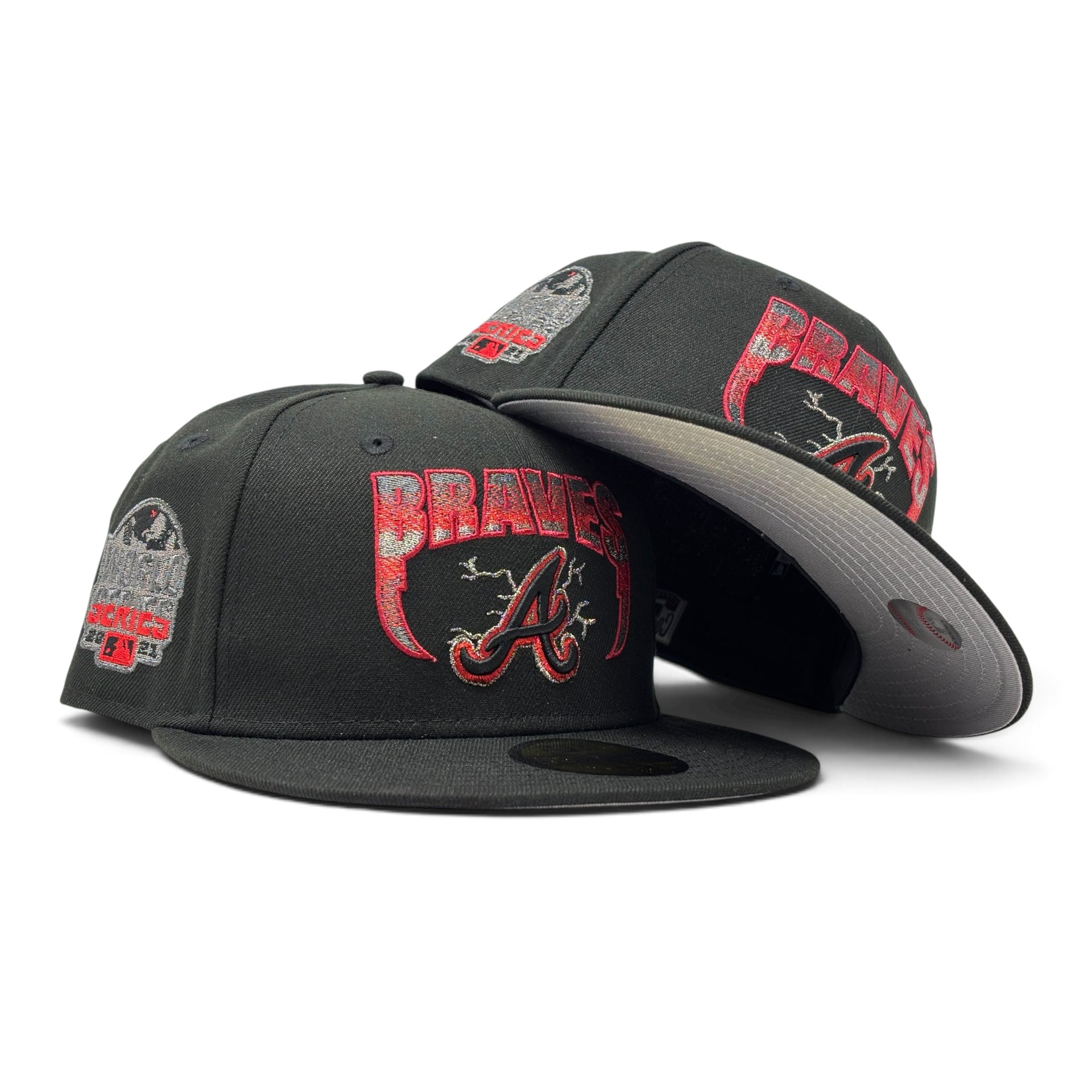 Atlanta Braves 2021 World Series "Metallica Pack" Logo Fitted -Black