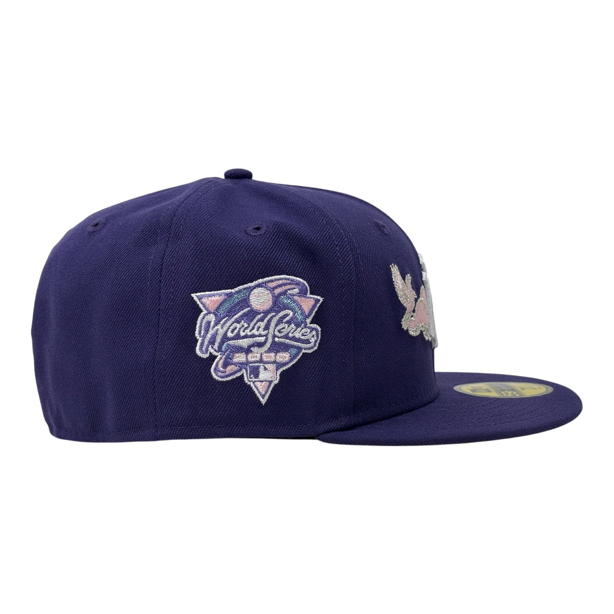 New York Yankees 2000 World Series Bird in the Cloud Fitted Hats-Purple