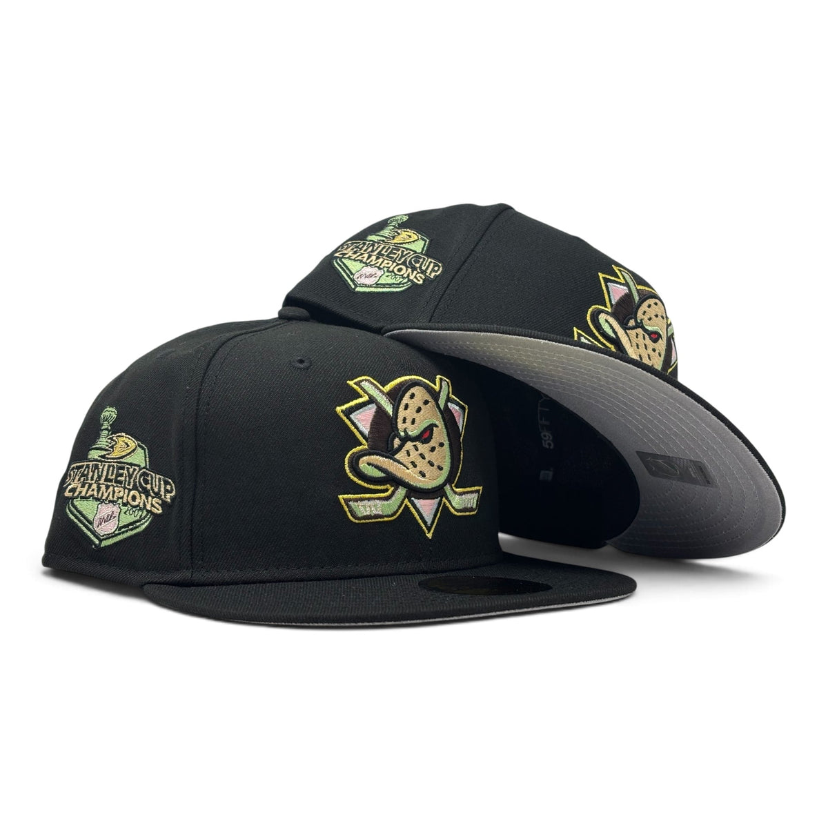 Anaheim Ducks Stanley Cup Champions 59Fifty New Era Fitted Hats-Black