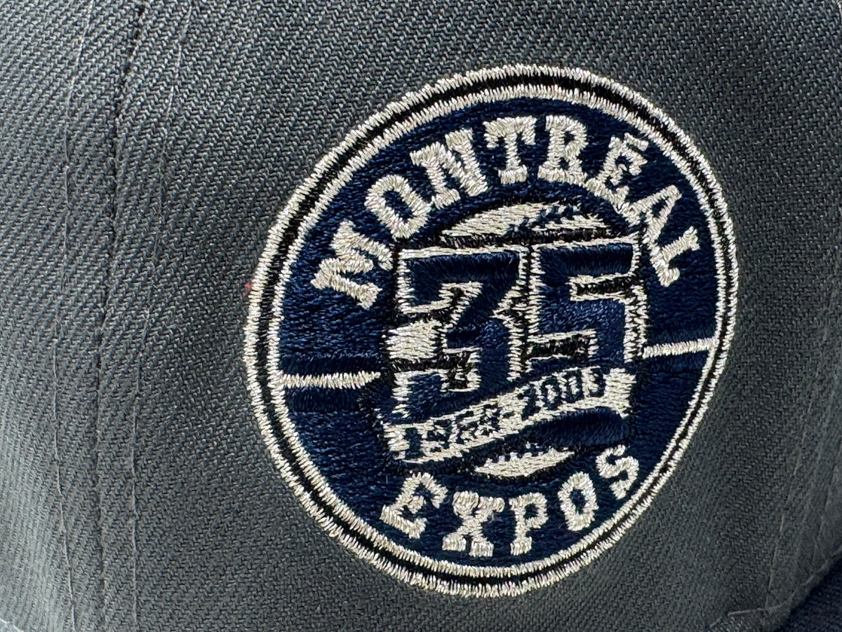 Montreal Expos 35th Anniversary Fitted Hats to Match OG Flint 13-Dark Gray Navy