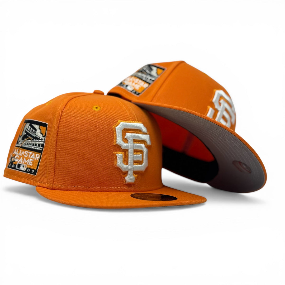 San Francisco Giants 2007 All Star Game Fitted Hats to Match Orange Citrus