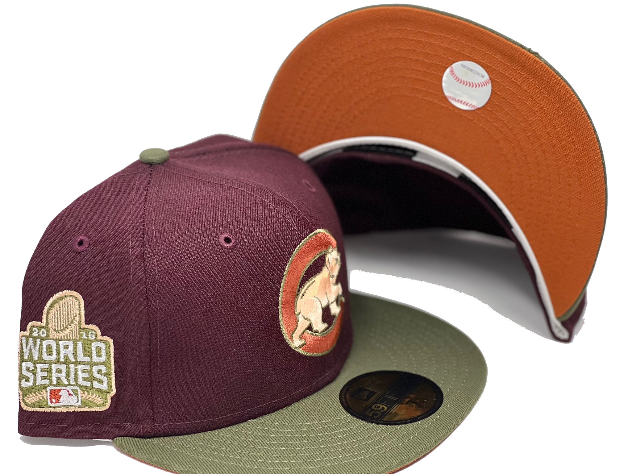Chicago Cubs 2016 Orange Brim New Era Fitted Hat