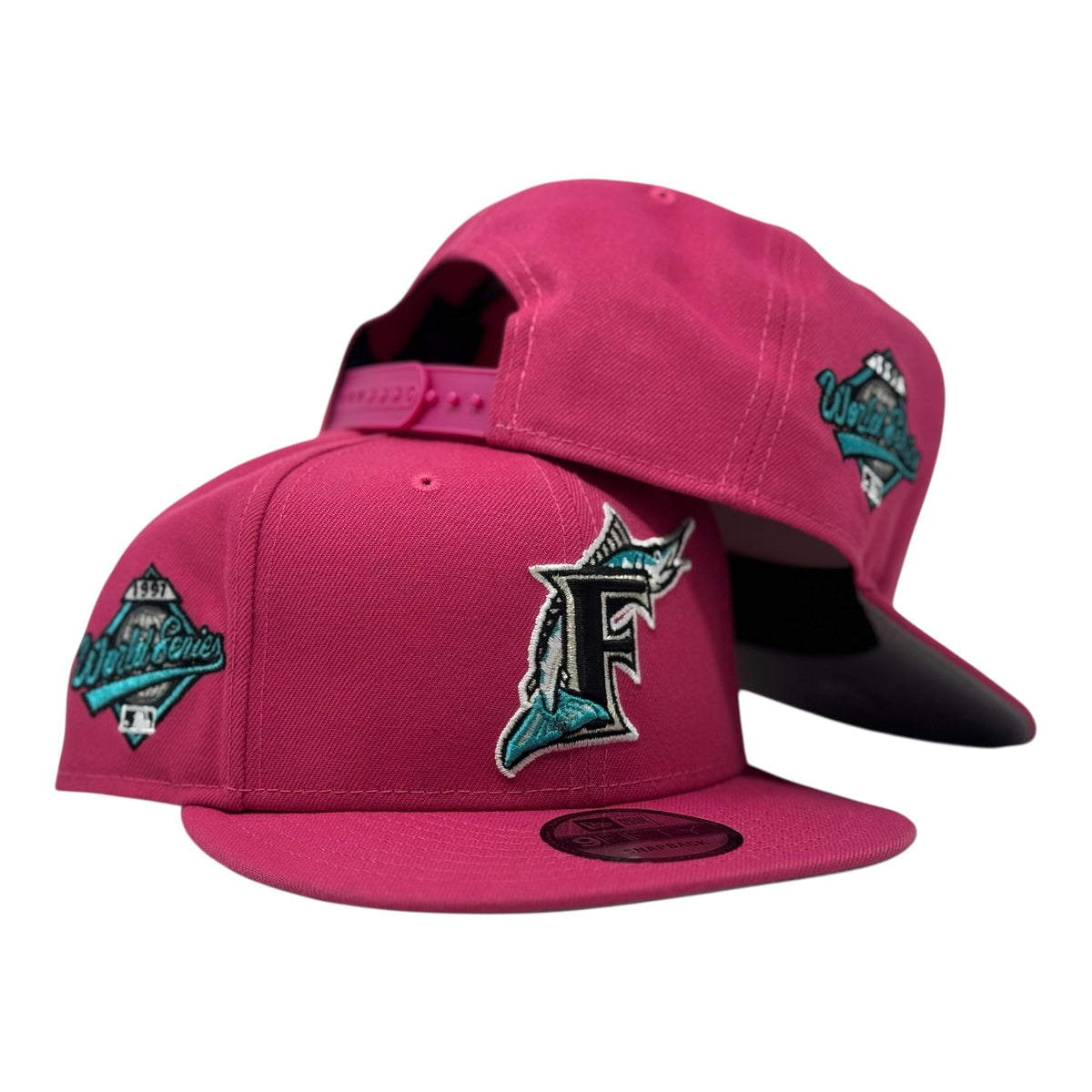 Florida Marlins 1997 World Series Beetroot Pink New Era Snapback Hat