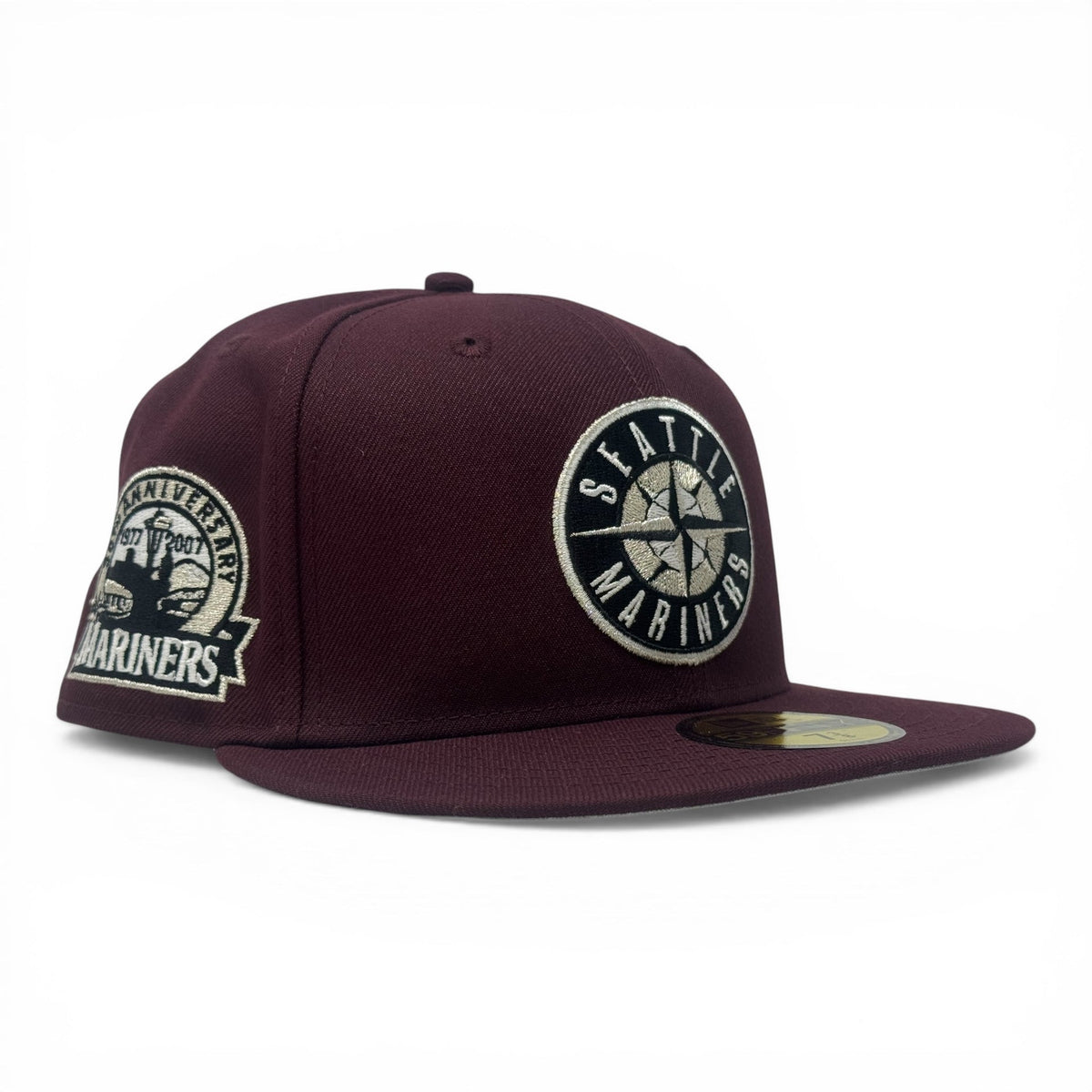 Seattle Mariners 30th Anniversary New Era Fitted Hats-Maroon