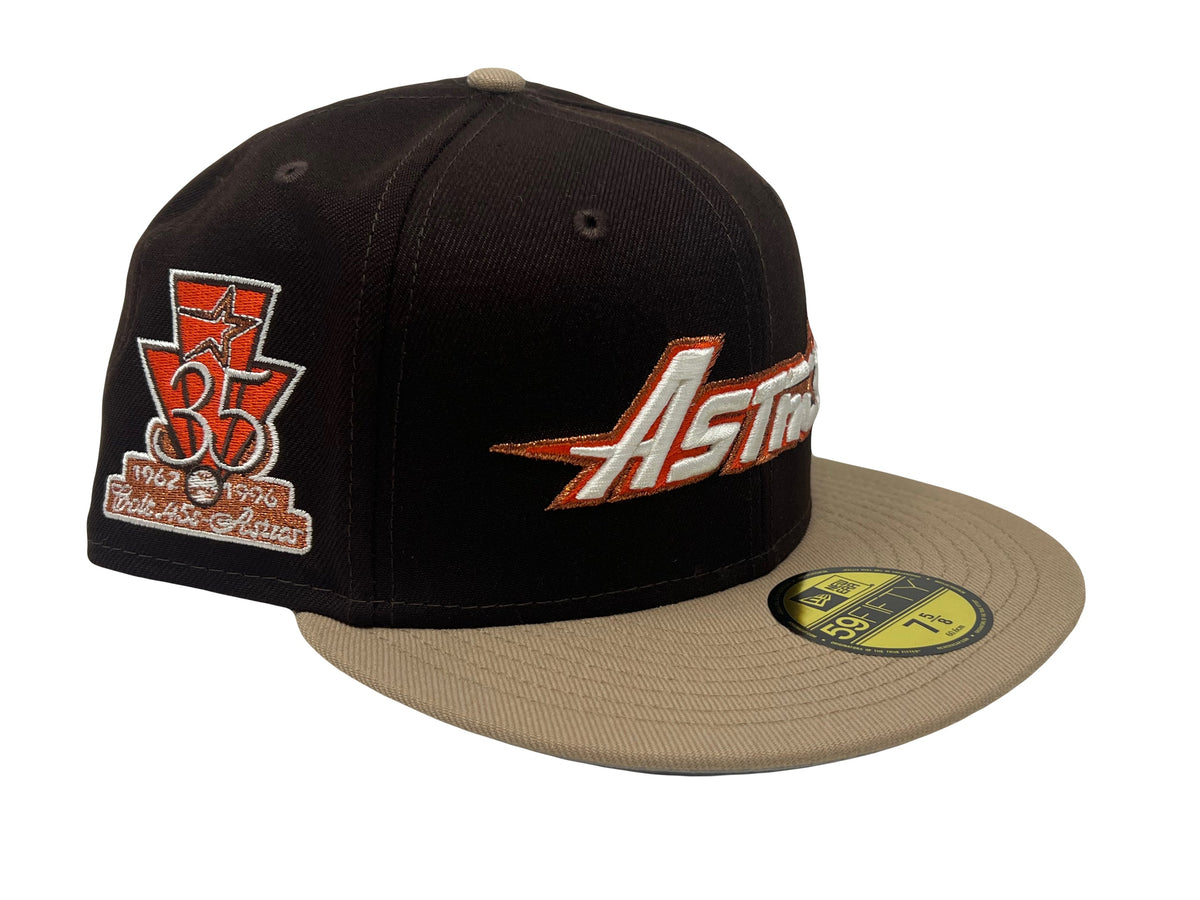 Dark Brown Camel Houston Astros 35th Anniversary Fitted Hat