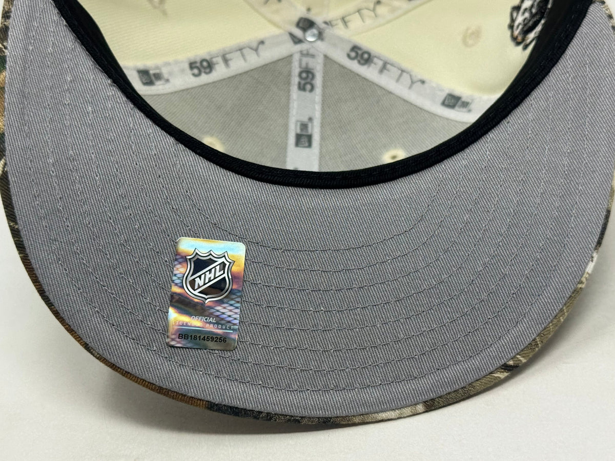 Anaheim Ducks Mascot Logo Fitted Hats-Chrome Real Tree