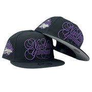 New York Yankees 1999 world Series Snapback Script Logo Hat-Black Purple